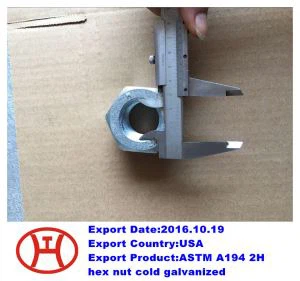 ASTM A194 2H Hex Nut külm tsingitud