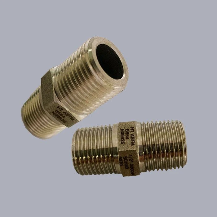 Duplex Stainless Steel N08904 904L 1.4539 ASTM A182 F904L Pipe Nipple Hex Nipple